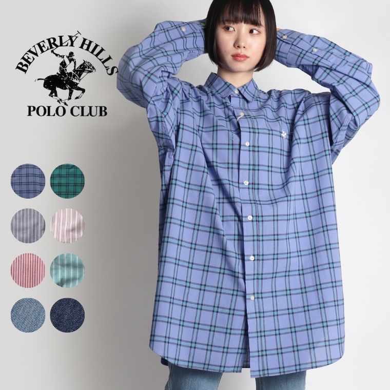 BEVERLY HILLS POLO CLUB BIG シルエット 長袖 シャツ ladys