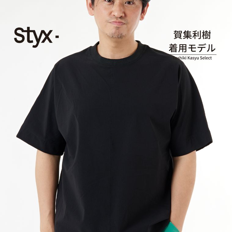 Styx 【 スティクス 】シルケット 天竺 クルーネック T mens