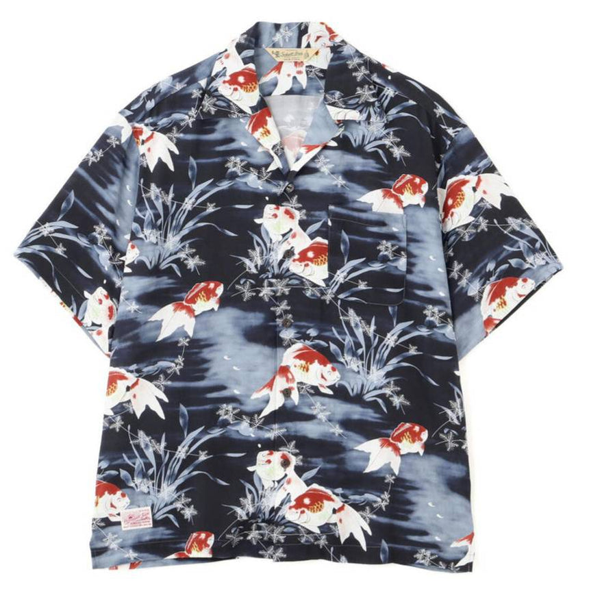 Schott×PINEAPPLE JUICE/ショット×パイナップルジュース/GOLDFISH RAYON SHIRT