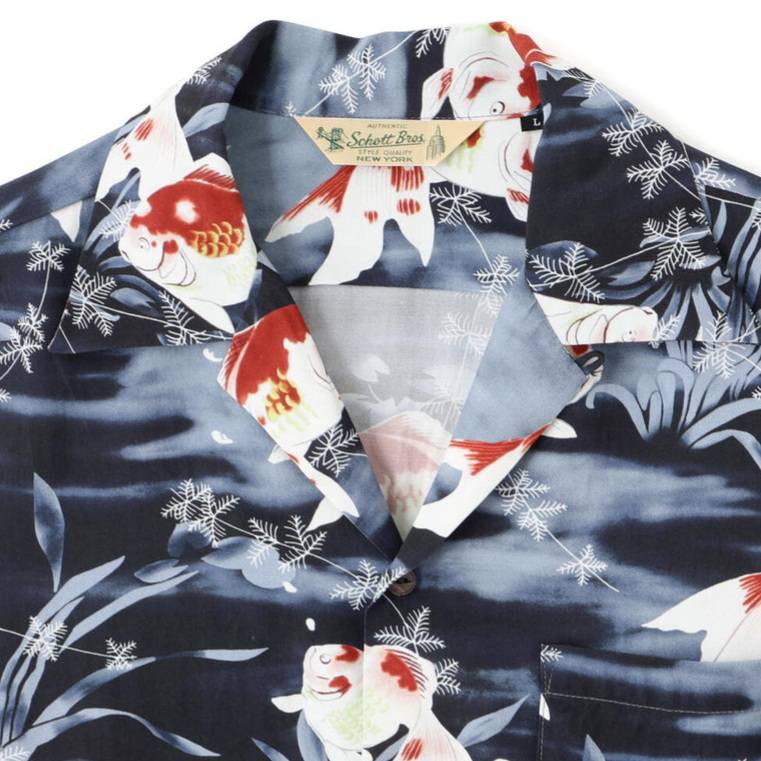 Schott×PINEAPPLE JUICE/ショット×パイナップルジュース/GOLDFISH RAYON SHIRT