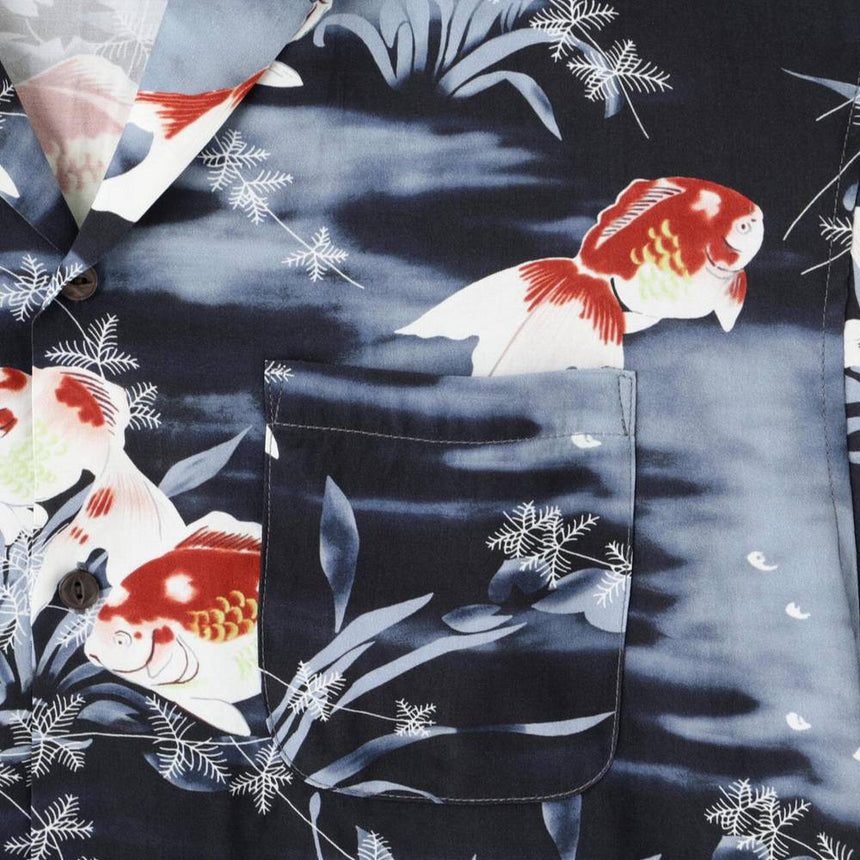 Schott×PINEAPPLE JUICE/ショット×パイナップルジュース/GOLDFISH RAYON SHIRT