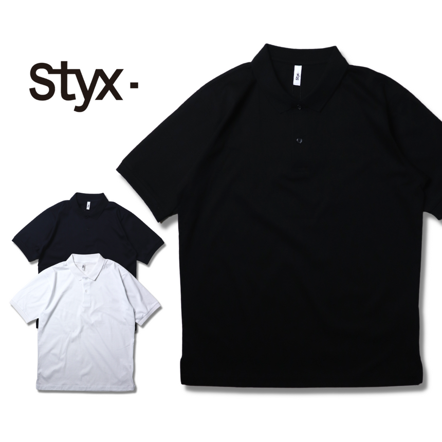 Styx 【 スティクス 】シルケット 天竺 ポロシャツ  mens