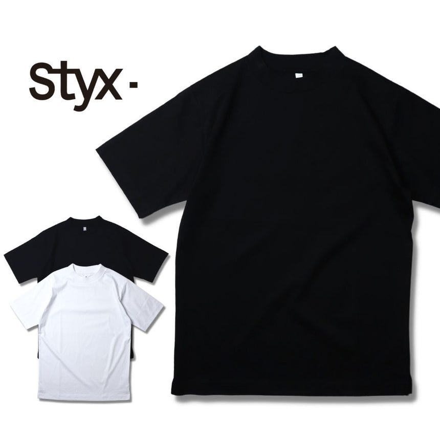 Styx 【 スティクス 】シルケット 天竺 モックネックT mens